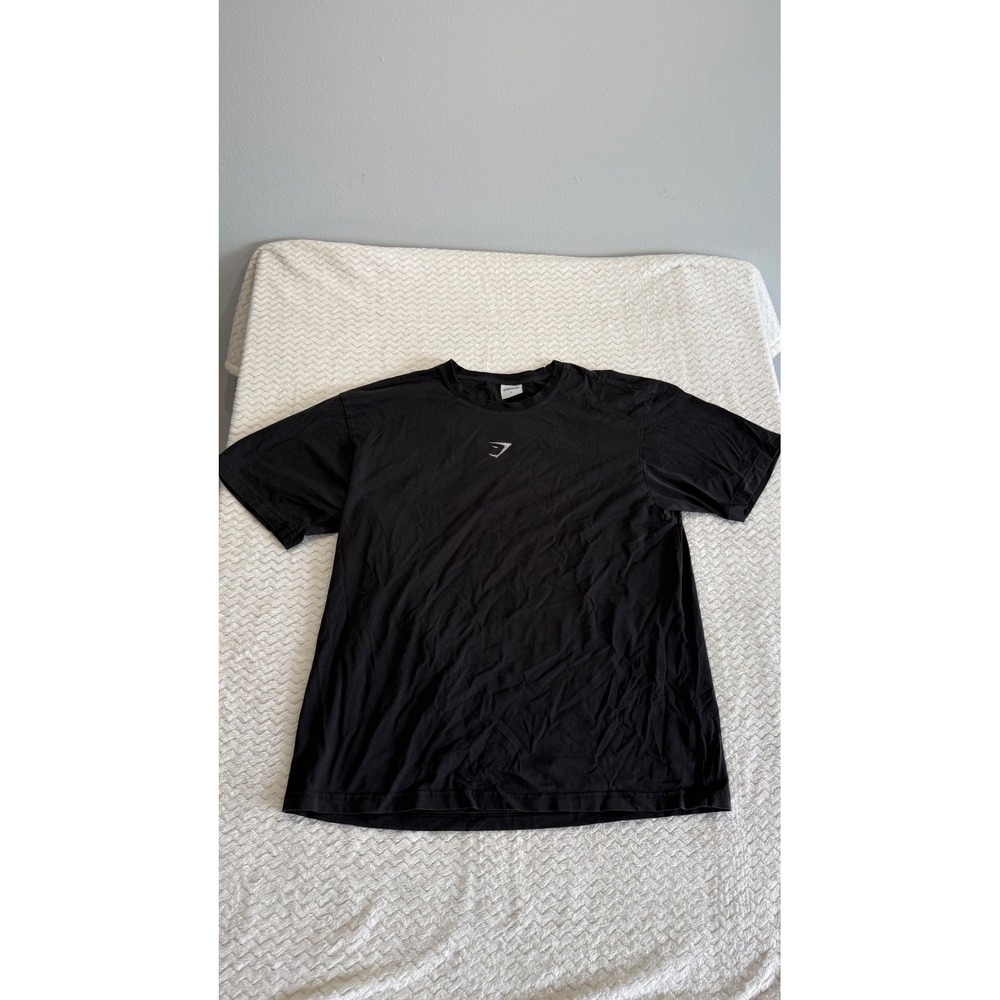 Gymshark Mens Large Black Sunset Graphic Short Sleeve T-Shirt Relaxed Fit
